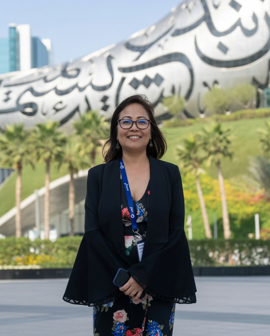 Cheryll Flavier at the Museum of the Future, Dubai